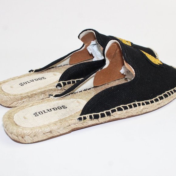 Soludos Gold Elephant Beaded Mule Women's 5.5 - Picture 8 of 11